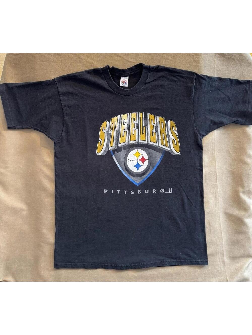 Vintage 90s 1995 Pittsburgh Steelers NFL Football T-Shirt Single Stitch Sleeves
